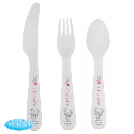 Personalised Tiny Tatty Teddy Woodland Animal 3 Pc Cutlery Set £9.99